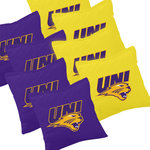 AJJ Enterprises - University of Northern Iowa Cornhole Bags Set of 8 - Officially Licensed Set of 8 University of Iowa Cornhole Bags.  Highest quality logo'd bags you'll find anywhere!.  Logo is applied using a heat transfer technique.  Officially Licensed Collegiate ProductRegulation size (6 inches x 6 inches)Filled with whole kernel feed corn Made with 10 oz duck cloth fabricEach bag weights 1 pound (16 oz)