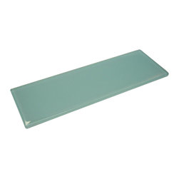 4x12 Glossy Soft Blue Subway Glass Mosaic Tiles - Home Accessories & Decor