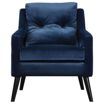 Uttermost O'Brien 28 x 35" Blue Velvet Arm Chair