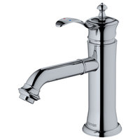 Karran 1-Handle 1-Hole Bathroom Faucet With Pop-up Drain, Chrome