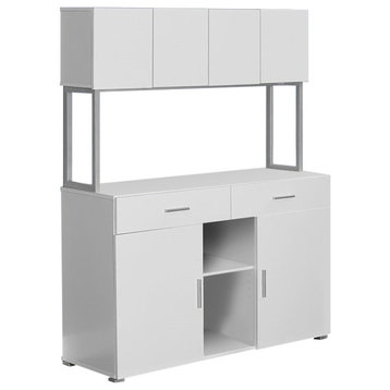 Pemberly Row 48" Modern Wood Office Storage Credenza in White
