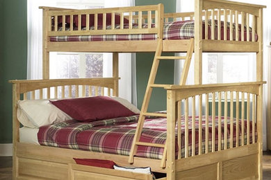 Columbia Twin / Full Bunk Bed Natural Maple by Atlantic Furniture