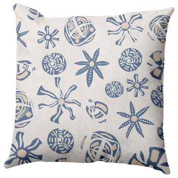 Fossil Formation Outdoor Pillow, Light Blue, 16"x16"