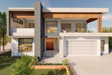 Contemporary exterior in Canberra - Queanbeyan.