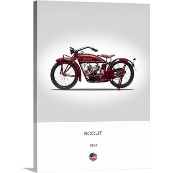 "Indian Scout 1924" Wrapped Canvas Art Print, 18"x24"x1.5"