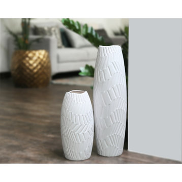 Ceramic Vase Coated White