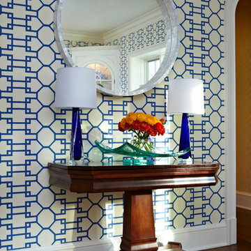 Navy and Patterns: Dining Room
