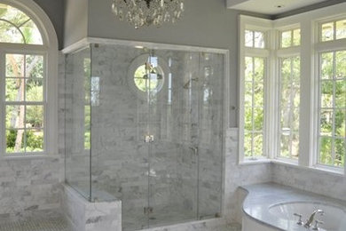 Tuscan bathroom photo in Charleston