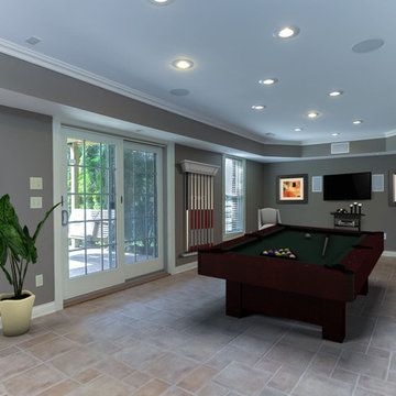 Highland Lakes Basement "Virtually Staged" After