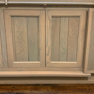 Frisco Texas - Double White Oak Custom Wall unit