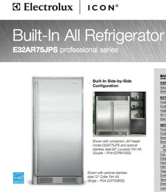 electrolux icon refrigerator freezer combo