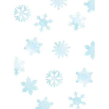 Frozen Winter Snowflakes Peel and Stick Vinyl Wall Sticker, Ocean Side