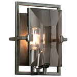 Troy Lighting - Troy Lighting B2822 Prism - One Light Square Wall Sconce - Prism One Light Squa Graphite Plated Smok *UL Approved: YES Energy Star Qualified: n/a ADA Certified: YES  *Number of Lights: Lamp: 1-*Wattage:60w E12 Candelabra Base bulb(s) *Bulb Included:No *Bulb Type:E12 Candelabra Base *Finish Type:Graphite
