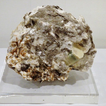 Crystals and Minerals on Lucite