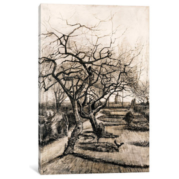 "The Parsonage Garden At Nuenen In Winter" Wrapped Canvas  Print, 26x18x1.5