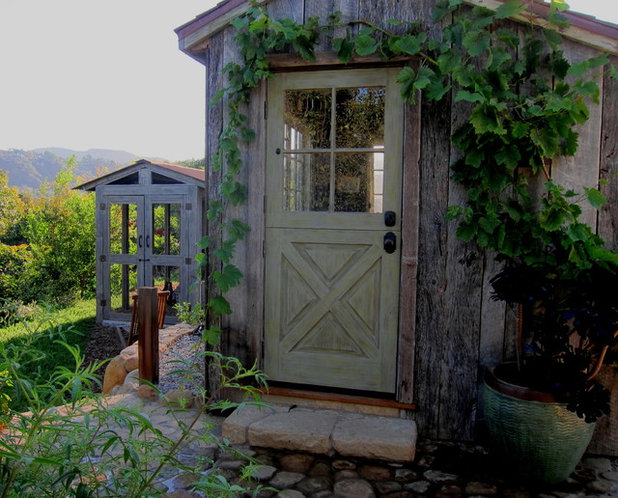 Farmhouse Shed by Santa Barbara Home Design