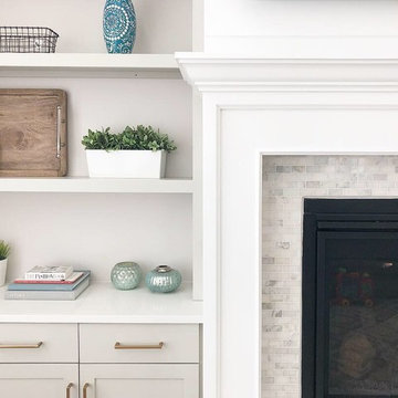 Transitional Family Room Cabinetry