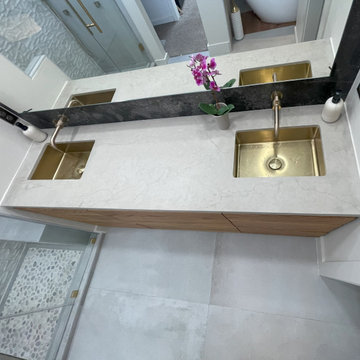 Contemporary Primary Bathroom Remodeling in Houston, TX Montrose area