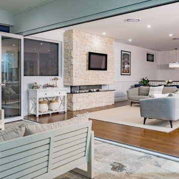 Bi fold Door connects balcony with living room
