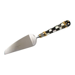 Courtly Check Bent Pie Server | MacKenzie-Childs - Serving Dishes And Platters