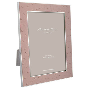 Addison Ross Faux Ostrich Picture Frame Blush, 5x7