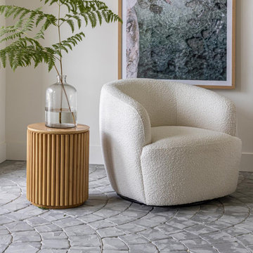 Aspen Swivel Chair - Buff