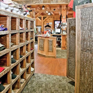 A Sporting Goods Destination Features Reclaimed and Natural Materials