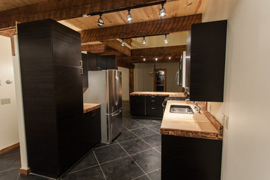 Inspiration for a rustic kitchen remodel in Other