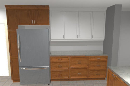 Please Help With Color Of Tall Cabinets In Two Tone Design