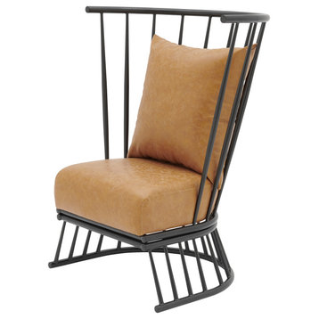 Jupiter KD PU Metal Accent Chair