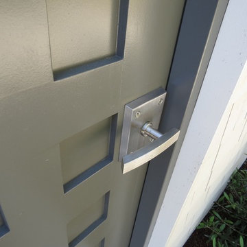 Marine Grade Alta Stainless Steel Lever Latch on Pool Dressing Room