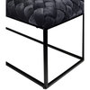 Loft Lyfe Lucille Bench Upholstered, Black Velvet