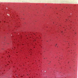 HanStone Passion Rouge Quartz - Kitchen Countertops
