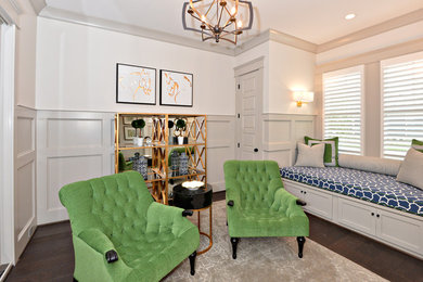 Example of an eclectic bedroom design in Louisville