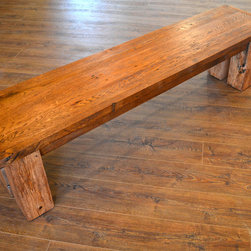 Reclaimed Oak Wood Dining Table with Matching Bench - Dining Tables