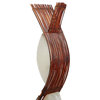 Eclectic Brown Bamboo Wood Floor Lamp 58829