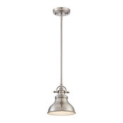 Quoizel Emery Pendant Light, Brushed Nickel With Semi Gloss Finish