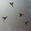 Front Door - Hummingbird Lovers - Fiberglass Grain - 36" x 80" - Book/Slab Door