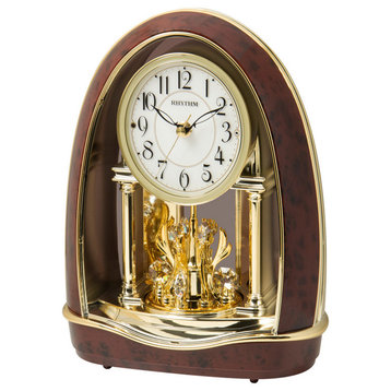 Rhythm's Sparrow Musical Table Clock