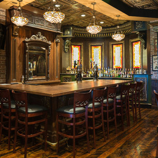 アトランタのエクレクティックスタイルのおしゃれなホームバーの写真