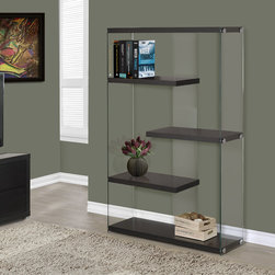 Vegas Wide Open Concept Bookcases | Cappuccino | modGSI - Products