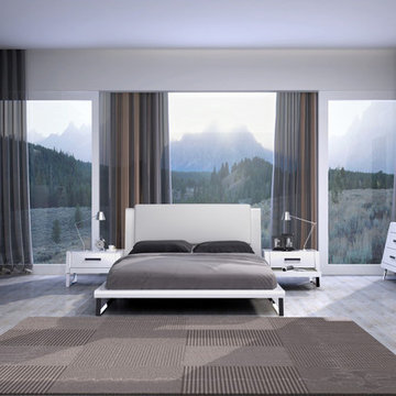 Bahamas Modern White Bedroom Set - $4836.06