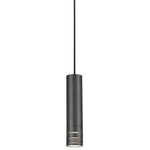 Kuzco - Milca Single Lamp Pendant, Black, 2.375"Dx10.25"H - PENDANTS -Single lamp pendant with steel