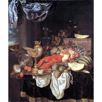 Abraham Van Beyeren Large Still-life With Lobster Wall Decal