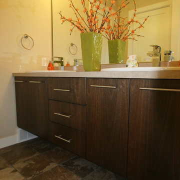 Crystal Cabinet- Contemporary Guest bath