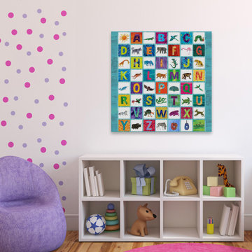 "Animal Alphabet" Painting Print on Wrapped Canvas