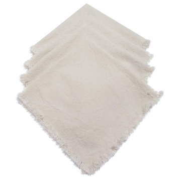 Frayed Edge All Natural Cotton Canvas Napkins