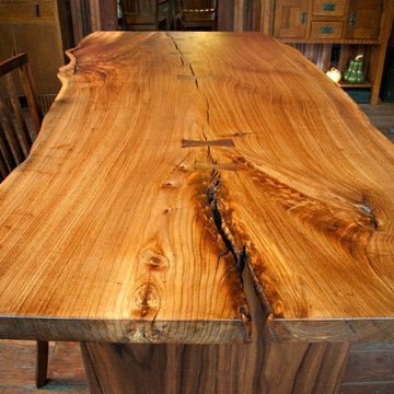 Custom-Made Elm Dining Table