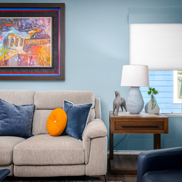 Sofa Detail with Colorful Art