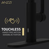 Touchless Pull-Down Faucet With Fan Sprayer, Matte Black